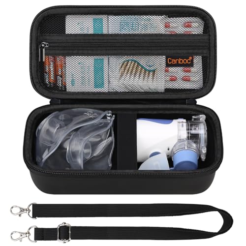 Image of Canboc Travel Case for Portable Nebulizer, Handheld Nebulizer for Adults, Mesh Nebulizer Bag with Removable Shoulder Strap, Mesh Pocket fit Medication or Essentials, Black (Case Only)