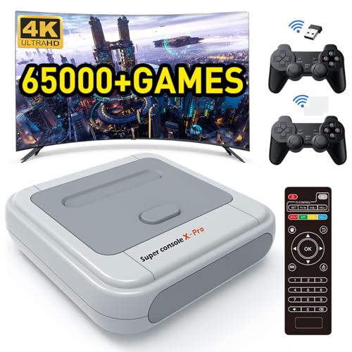 Kinhank Retro Game Console,Super Console X PRO Emulator System with 65000+ Games,70+Emulators,Dual...