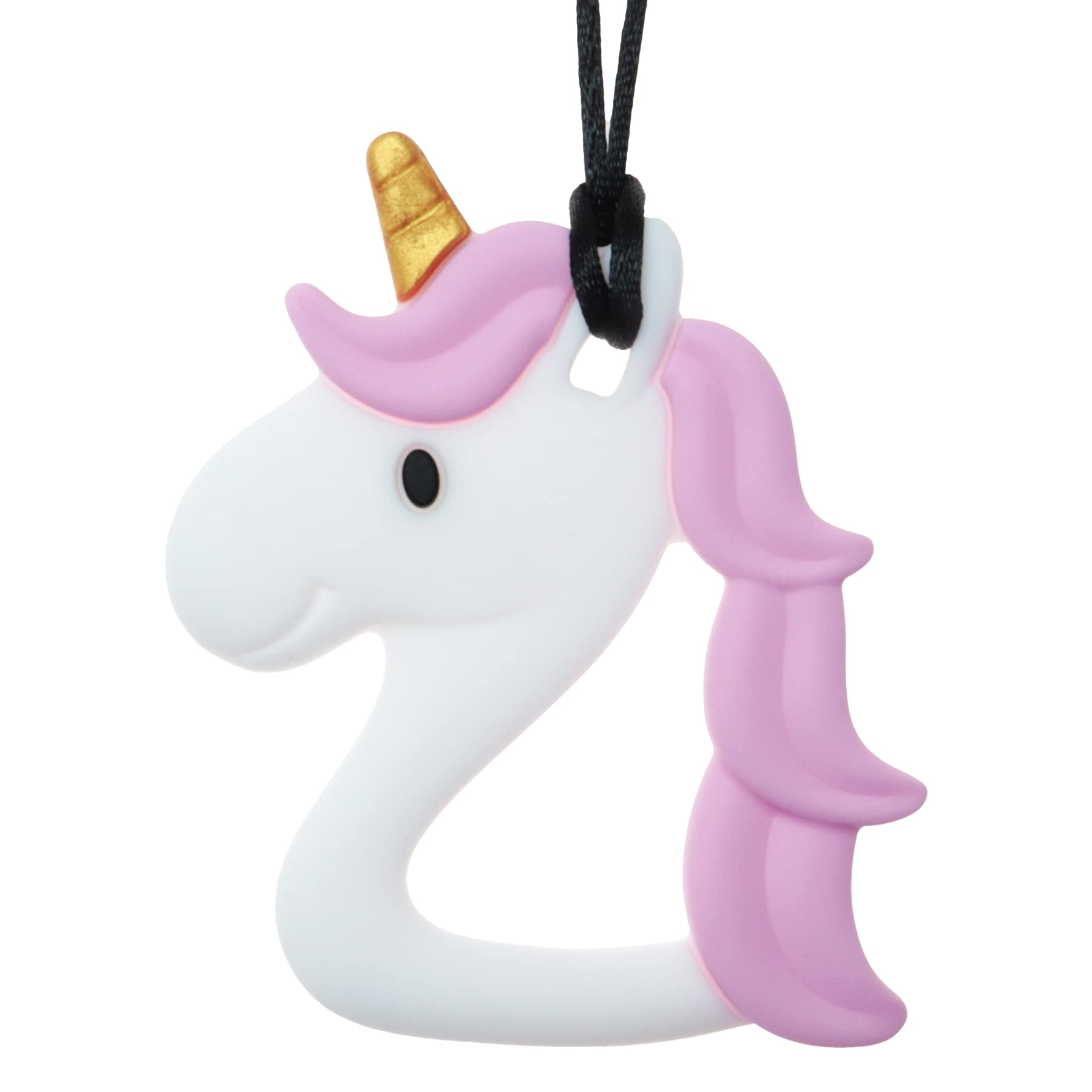 Panny & Mody Australian Local Manufacturer Unicorn Chew Necklaces for Sensory Kids Girls,Silicone Chewing Pendant Teething Necklace for Toddler Boys Children with Anxiety Autism ADHD Oral Motor, Chewable Necklace Jewelry(Pink) - Unicorn Pink