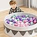 BalanceFrom Play Pit Balls Toy Set for Kids with Reusable Bag, Rainbow or Pastel Colors - Crush-Proof Plastic for Ball Pits, Bounce Houses, Tents, Playhouses, Pools and Indoor or Outdoor Games