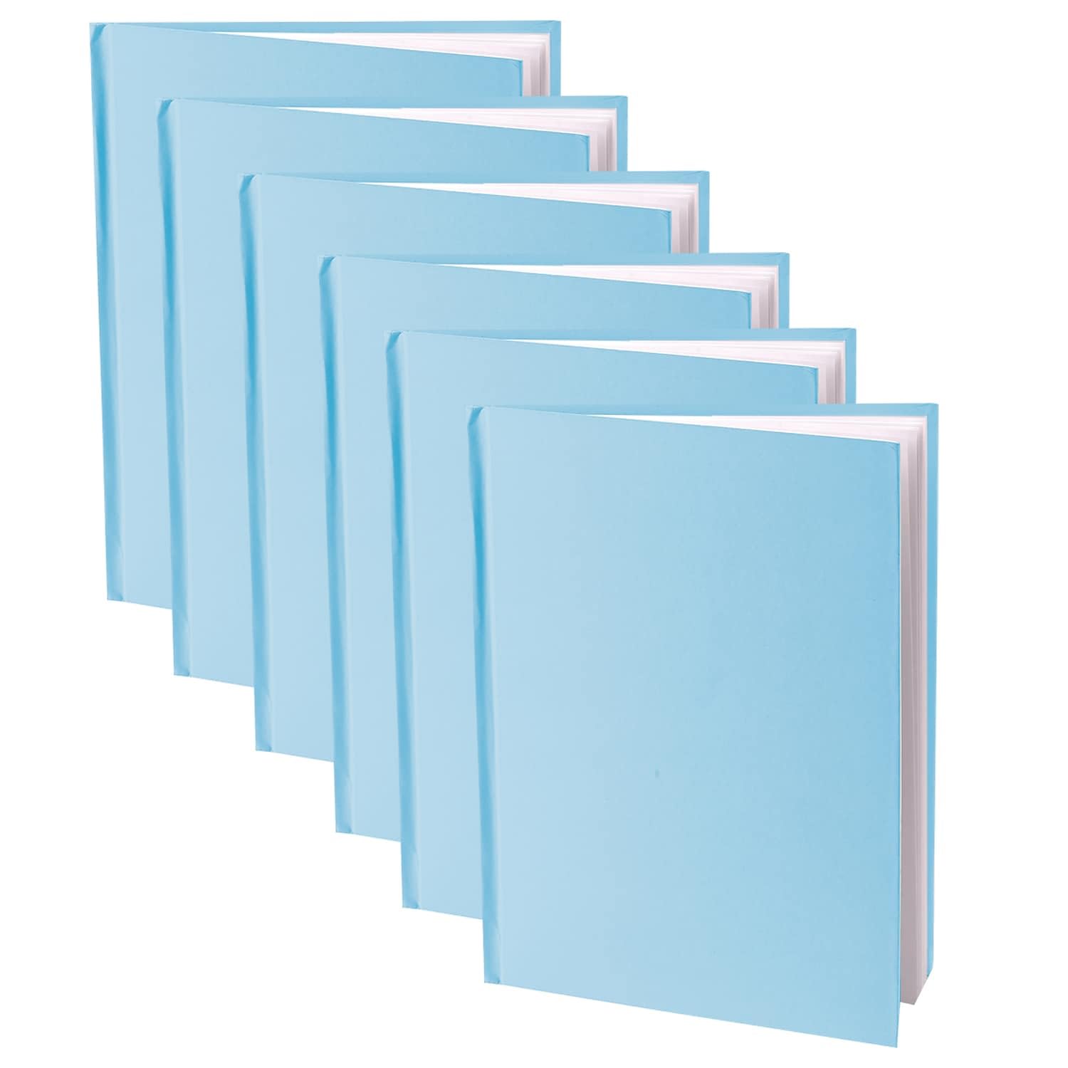 Livre vierge pour enfant lot de 6 albums illustrés à couverture rigide bleue pour l'école