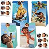 24Pack Moana Party Gift Bags Candy Bags Moana Party Supplies Moana Birthday Party Decoration