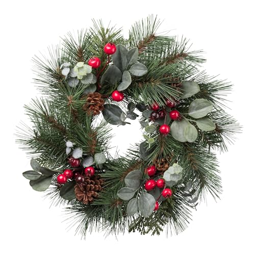 CREATIV green künstlicher Tannen-Mix-Kranz 48cm I Weihnachtskranz mit...