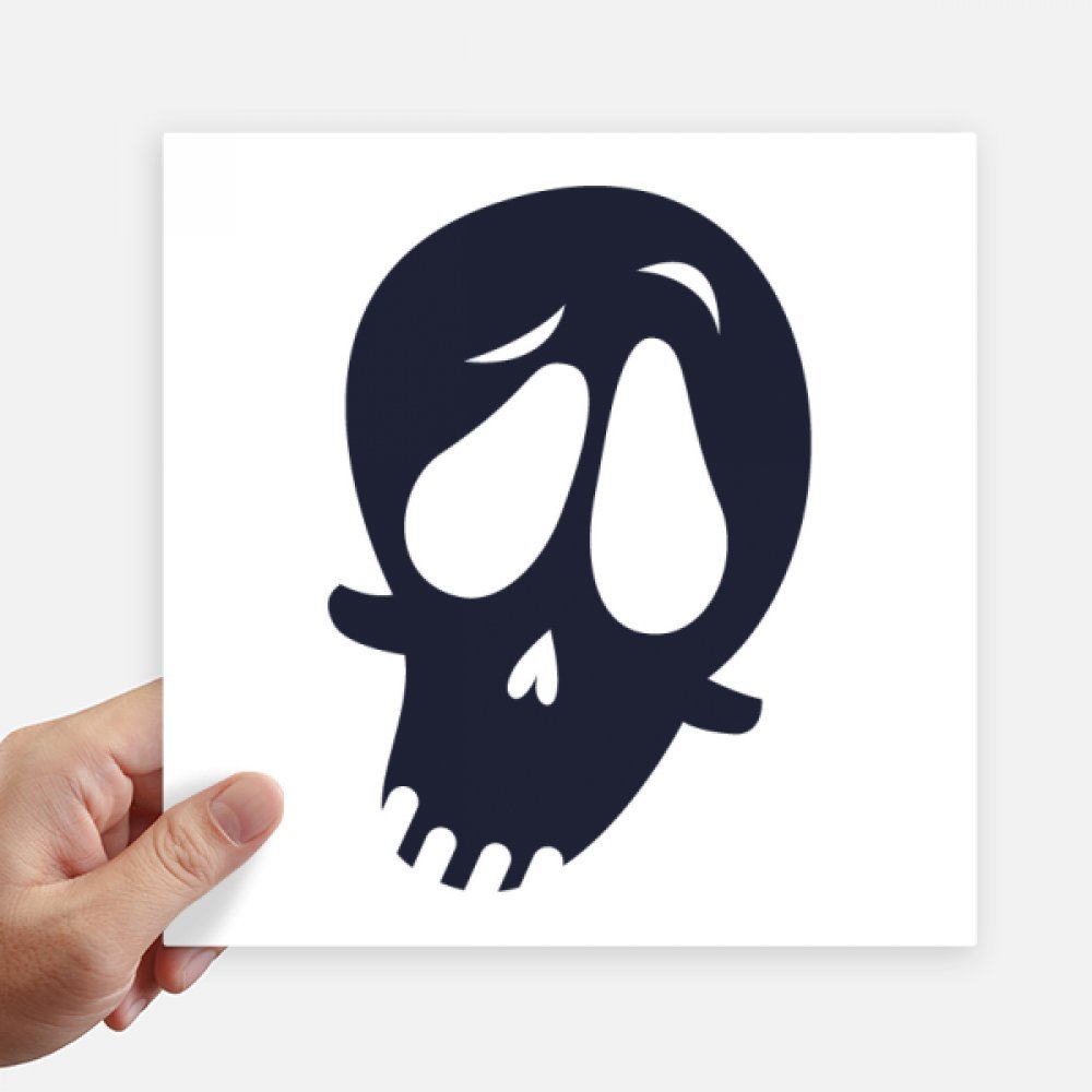 Sticker carré crâne Halloween décoration murale et ordinateur pc portable 20cm