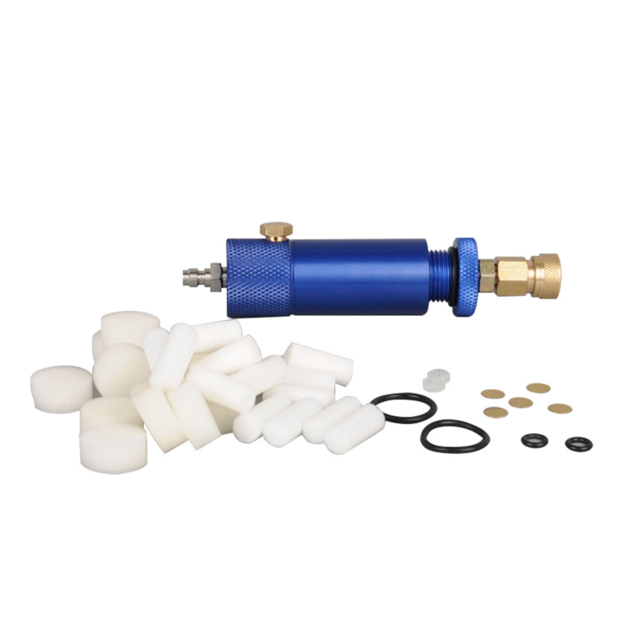 TUXING 4500Psi 300Bar 30Mpa Pompe à main PCP Paintball Filtre Compresseur d'air PCP Séparateur d'eau et d'huile Filtre de plongée Purifier l'air avec tuyau(bleu)