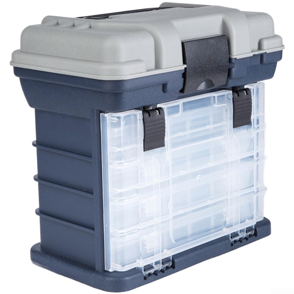 Scatola Pesca 4 Cassetti ABS Impermeabile Organizer | 4 cassetti spaziosi, design multi-scomparti, per accesso esche, organizzazione perfetta, ideale viaggio