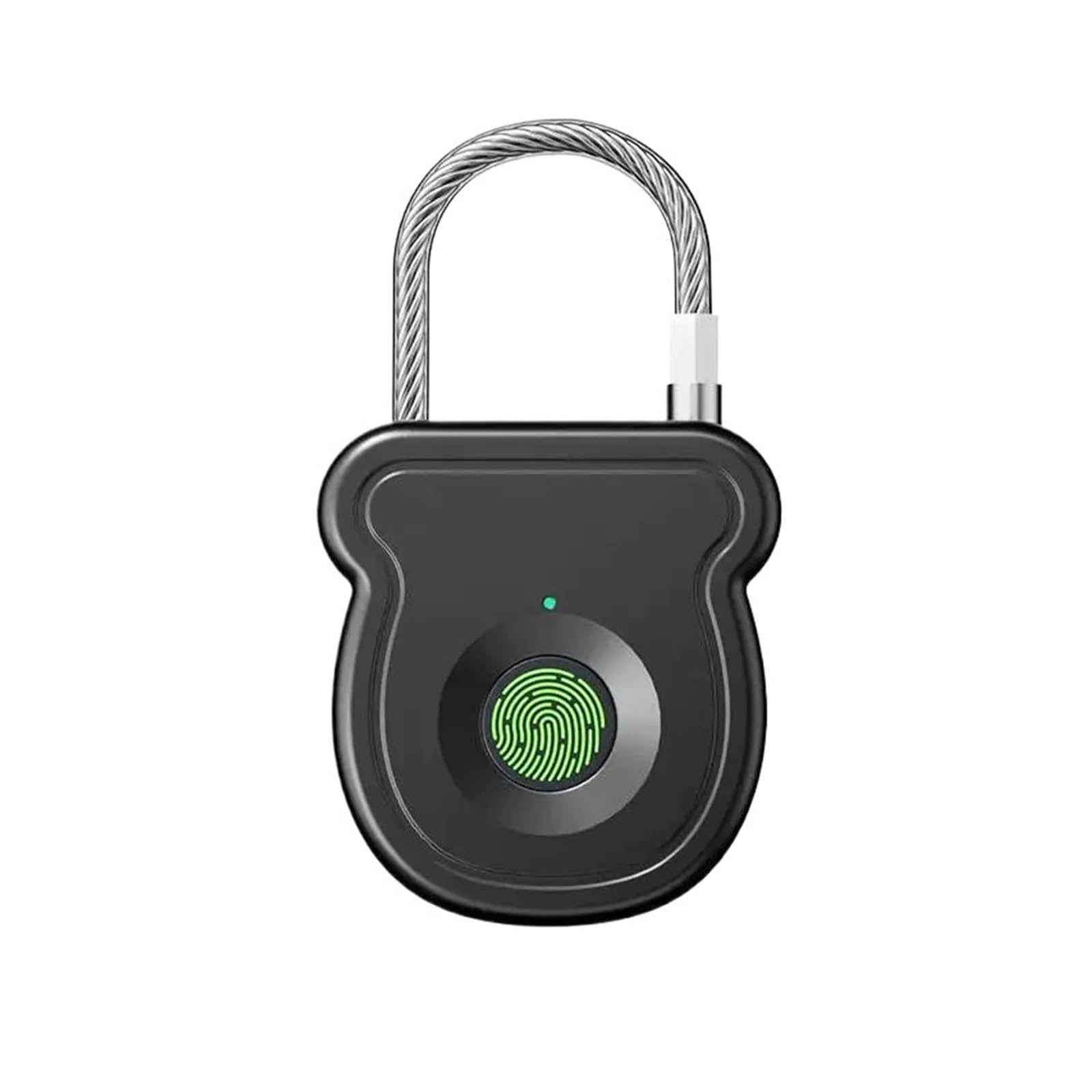 DIGNIFE Smart Door Lock, Waterproof Fast Unlock Fingerprint Padlock USB Rechargeable Portable Lock for Drawer Luggage Gym(Nero)