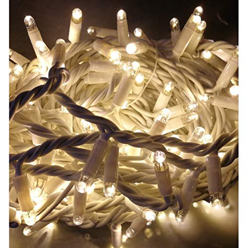 Guirnalda Enlazable, 12M, Led Cálido y Cable Blanco, Especial Eventos, Carpas, Bodas, Terrazas, Alta Calidad