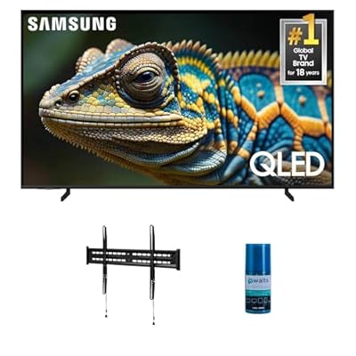 Samsung QN50Q60DAFXZA 50 Inch Q60D QLED 4K Smart TV with Quantum HDR with a Walts TV FIXED-MOUNT-43-90 TV Mount for 43-90 Inch Compatible TVs and Walts HDTV Screen Cleaner Kit (2024)