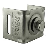 ISO SB001 Stainless Steel Bull's Eye™ Sign Mounting Brackets, Straight Leg w/Stainless Steel Bolt & Washer, 50 per Box