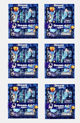 Image of Pack of 6 Sets | Space Theme Stationery Set for Kids Party | Best Birthday Return Gifts in Bulk for Boys & Girls Age 3 to 10