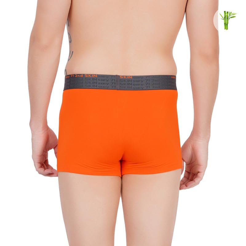 Image of saey 7! - Premium Micro Bamboo Innerwear | Ultra Soft Men's Trunks - Naturally Anti-Bacterial - No Marks Waist Band| Maple Orange