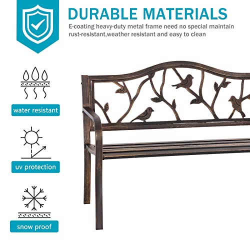 Mfstudio 50 Inch Outdoor Garden Bench thumb #4