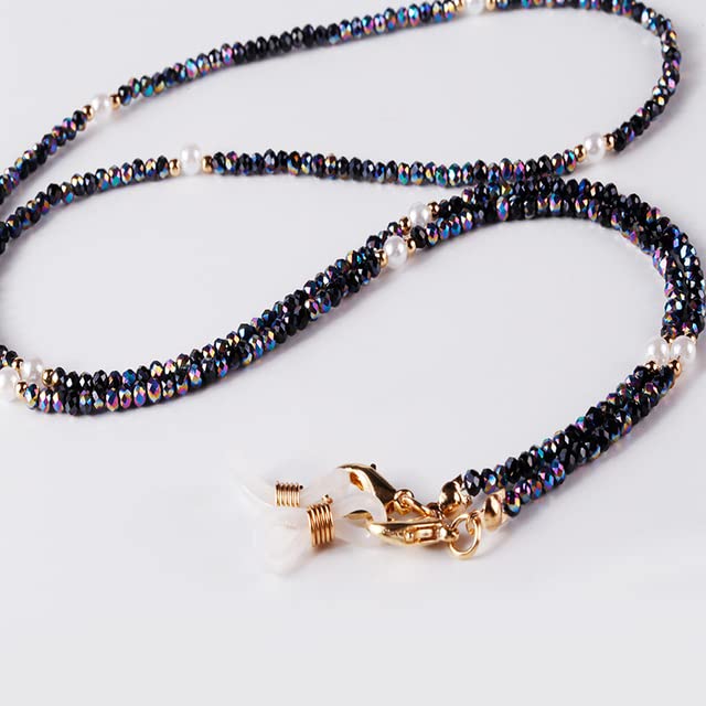 SOREZE SOREZE Cadena de Gafas para Mujer, Cadena de Gafas de Sol con Cuentas Coloridas, Cadena Decorativa para máscara, Soporte Antideslizante para Gafas, Cadena para el Cuello para Mujer