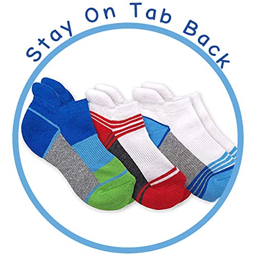 Jefferies Socks Boys Sport Tab Half Cushion Athletic Low Cut Socks 12 Pair Pack3