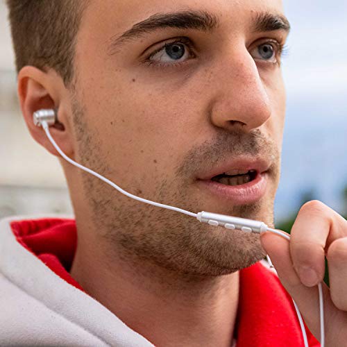 Image of LUDOS Clamor Wired Earbuds in Ear Headphones with Microphone, Earphones with Mic and Volume Control, Memory Foam, Reinforced Cable, Bass Compatible with iPhone, Apple, iPad, Computer, Laptop, PC