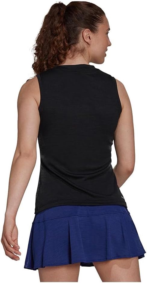 adidas Womens Tennis Match Tank Black/White Small