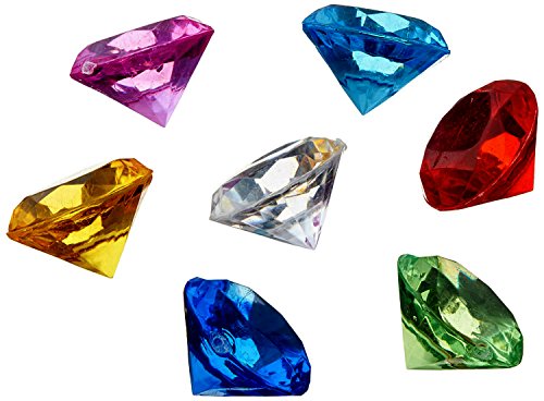 Adorox 1lb. Mini Acrylic Crystal Gems Diamond Vase Filler Confetti Table Scatter Pirate Treasure Assorted 1lb Bag