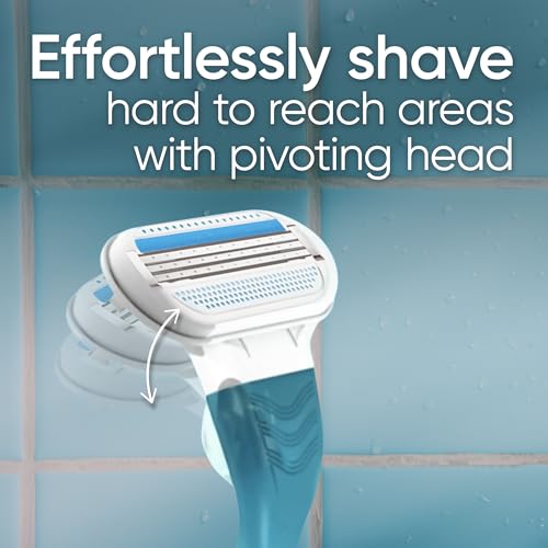 Image of Gillette Venus Smooth Women's Razor Handle + 6 Refills with Soft-Grip Gel Handle
