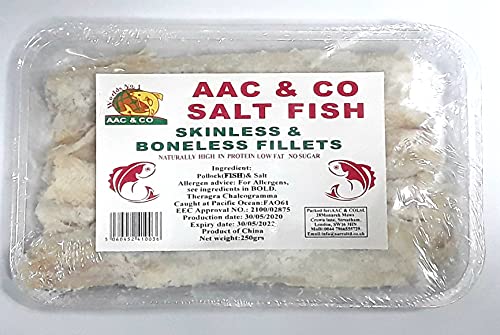 AAC & CO Salt Fish Skinless & Boneless Fillets 250G (1)