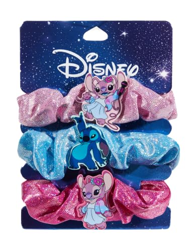 Disney Stitch &amp; Angel Hair Ties Satin Scrunchies Girls Hair Accessories