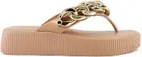 Chinelo Petite Jolie Hit Corrente Leve Macia FlatForm Avelã
