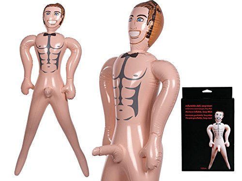 KOSxBO® Signor FiDiFi Bambola di gomma con piccolo pene ca. 155 cm JGA Sexy Man Erotica Bambola dell'amore con membro, capelli, muscoli