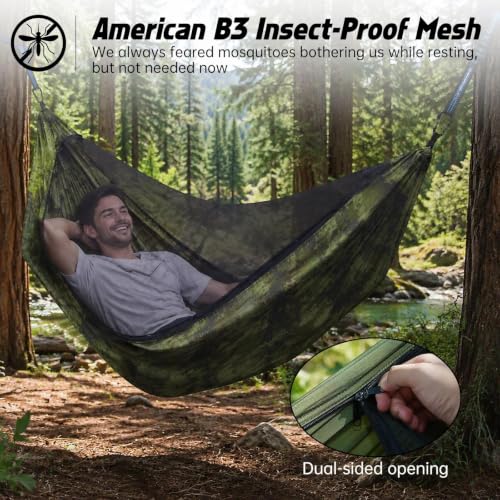 Image of Camping Hammock Outdoor Portable, 2-in-1 Backpacking Hammock(Camo)