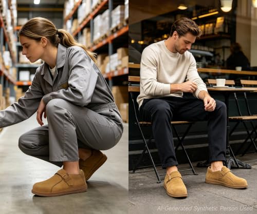 Image of LARNMERN Slip On Steel Toe Shoes Men Loafers Work Safety Tennis Sneakers
