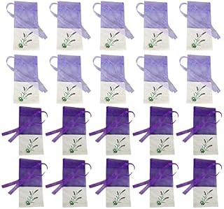 BESPORTBLE 20pcs Gauze Lavender Bags Natural Flavorance Pouch Small Item Storage Bag Empty Sachets Bag Christmas Gifts for Home Wardrobe/Car