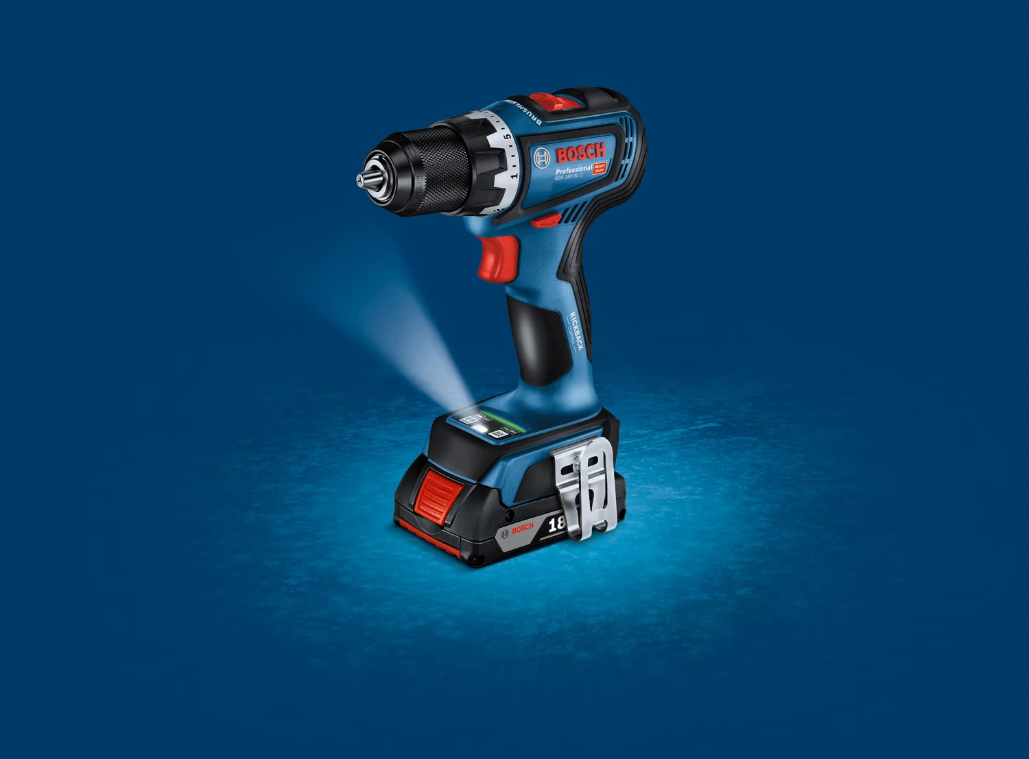 Bosch Professional 18V System GSR 18V-90 C +GDR 18V-210 C +GBH 18V-24 C +GOP 18V-28 - Set atornillador +ator. impacto +martillo +multiherramienta (2 bat. ProCORE 5.5Ah, 1 bat. ProCORE 4.0Ah, L-BOXX)