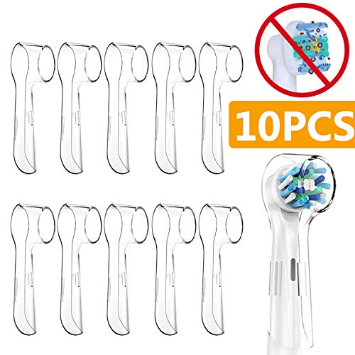 10 PCS Fundas para Cabezales, Cepillo de Dientes Eléctrico Cubierta, Polvo Cepillo Cubierta para Oral-B de Protectora para Cepillo Eléctrico de Dientes A Prueba de Polvo y Gérmenes JAANY