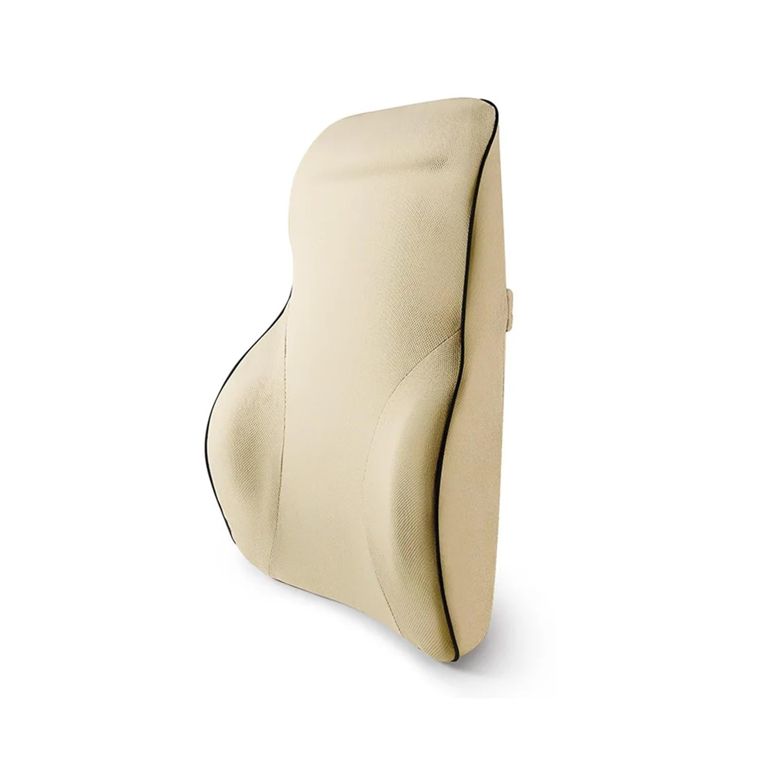 Vekoro Memory Foam Lumbar Support Pillow Long Driving Back Pain Relief Improve Posture(LIGHT Yellow)