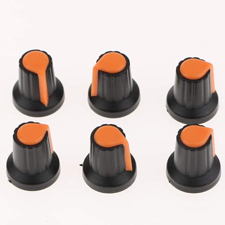 ポテンショメータノブ 30個入 6mm軸 コントロールノブ キャップ 国際規格