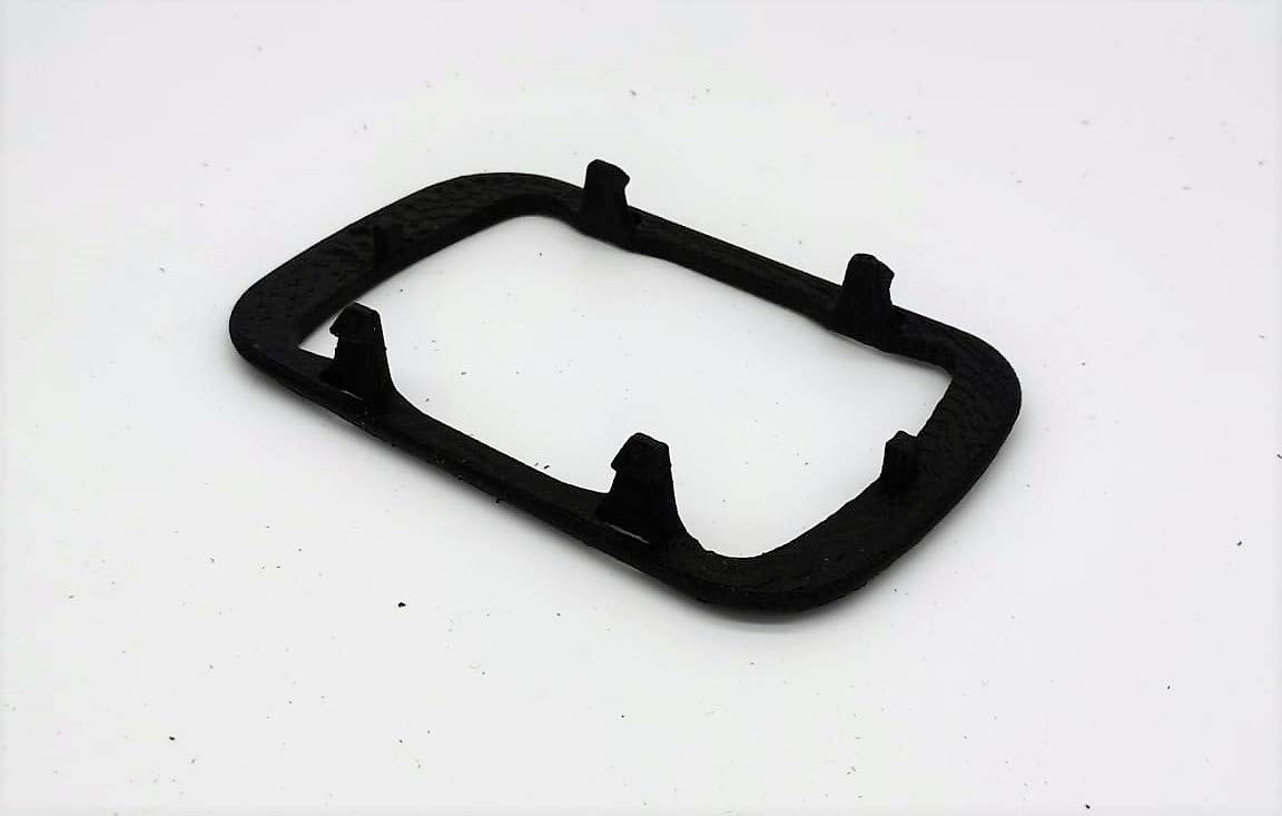 Casque levier de vitesses cuir noir + cadre compatible avec Fiat Panda 141