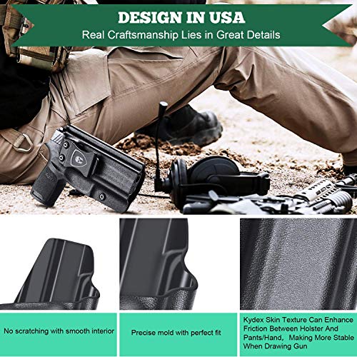 P320 Holster, Iwb Kydex Holster Fit: Sig Sauer P320 Full Size / P320 Compact / P320 X Carry Pistol, Inside Waistband Concealed Carry Holster For Men/Women, Adj. Cant & Posi-Click Retention, Right #TOP3