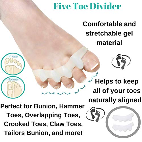 Bunion Corrector & Bunion Relief Kit, Bunion Splint, Big Toe Corrector Straightener Brace, Toe Separators Spacers Straighteners, Hammer Toe, Hallux Valgus, Toe Joint Pain Relief Aid for Men & Women