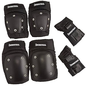 (インダストリアル) INDUSTRIAL HELMET PAD SET プロテクター キッズ 大人 スケボー バイク 肘 膝 手首