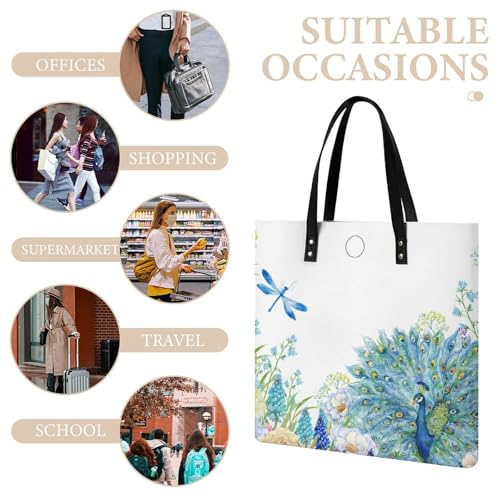 Sac à main libellule paon grand format 39x39cm ultra polyvalent