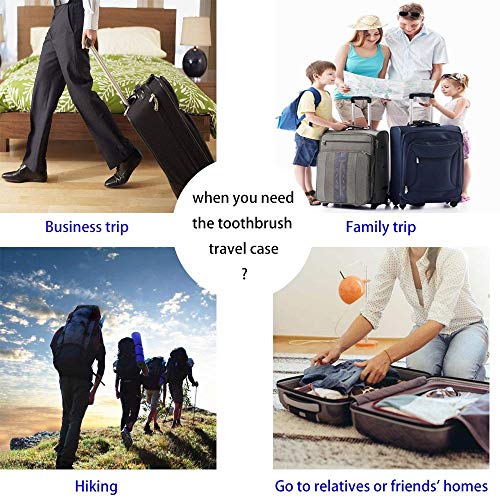 Nincha Plastic Electric Toothbrush Travel Case For Fairywill/Teetheory/Seago/Dnsly Series Sonic Electric Toothbrush, Black #TOP6