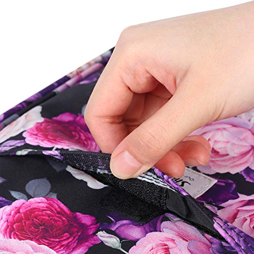 Image of Pencil Case Slot Holds 270 to 274 Colored Pencils or 180 to184 Color Gel Pens with Zipper Closure Large Capacity Nylon Pen Organizer for Artist Purple Rose