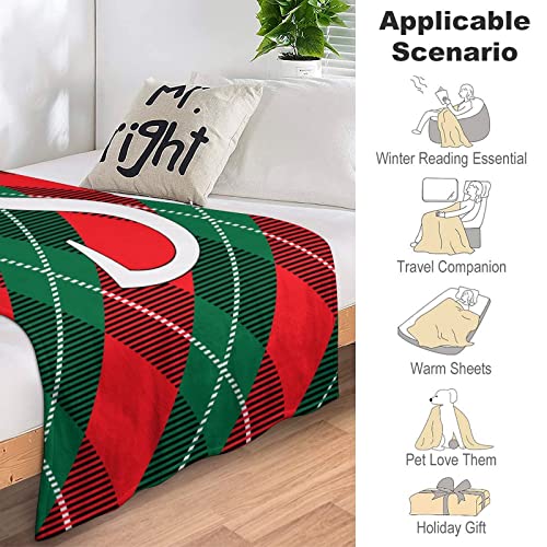 Plaid buffle initiale S pour cocooning sur le canapé ou lit douillet