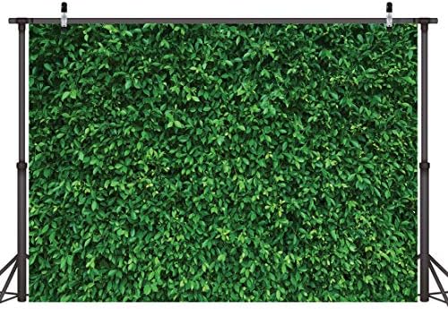 LYWYGG 7x5FT Green Leaves Photography Backdrops Nature Backdrop Birthday Background for Birthday Party Seamless Photo Booth Prop Backdrop CP-87