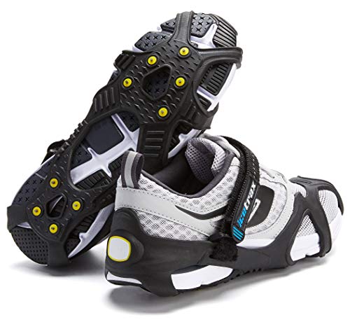 ICETRAX Pro Winter Ice Grips for Shoes and Boots - Ice Cleats for Snow and Ice, StayON Toe, Reflective Heel (V3 Tungsten with Straps, S/M (Men: 5-9 / Women: 6.5-10.5)) - Thumbnail 2