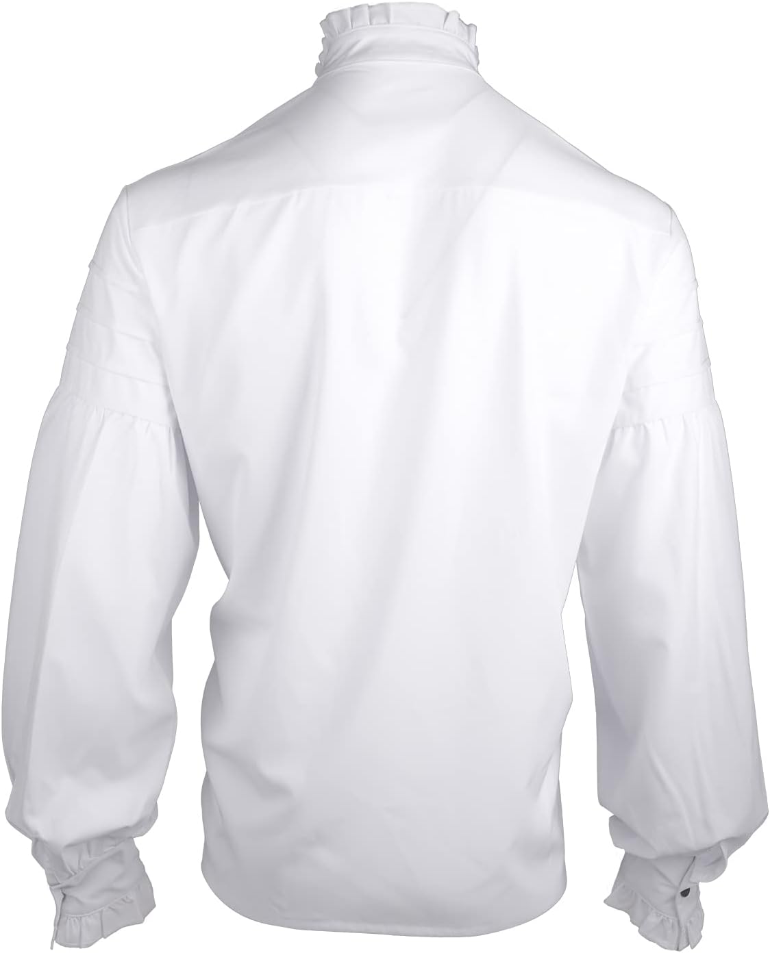 H&ZY Mens Pirate Shirt Vampire Medieval Renaissance Victorian Steampunk Gothic Ruffled Adult Halloween Costume - Image 2