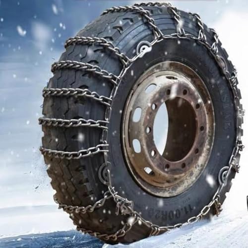 YAGOLD Tire Traction-2pcs Snow Chains for Semi Trucks Snow Chains for Tires Universal Metal Tire Chains for SUV Trucks Pickup Trucks Semi Trucks Van Trucks ATV Light 295/70R22.5 9mm 205/75R17.5