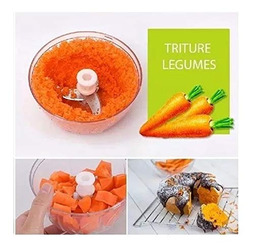 Processador Triturador Manual De Alimentos Inox Super Afiado