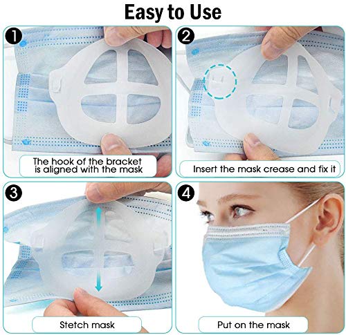 3D Silicone Bracket, Másk Frame Support, Comfortable Másk Wearing for Create More Breathing Space, Protect Your Perfect Makeup, Washable Reusable Bracket - 10Pack