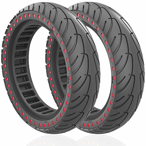 GODETON Solid Rubber Tire 8.5 inch for Xiaomi M365/Pro Electric Scooter gotrax gxl/gotrax XR Front/Rear Tire 2 PCS (red -2Pcs)