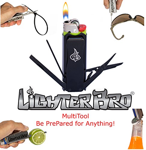Multitool Lighter Sleeve 2-pack Bundle Black Stainless Steel Stealth + Icon Silver Lighter Sleeve Gift Set